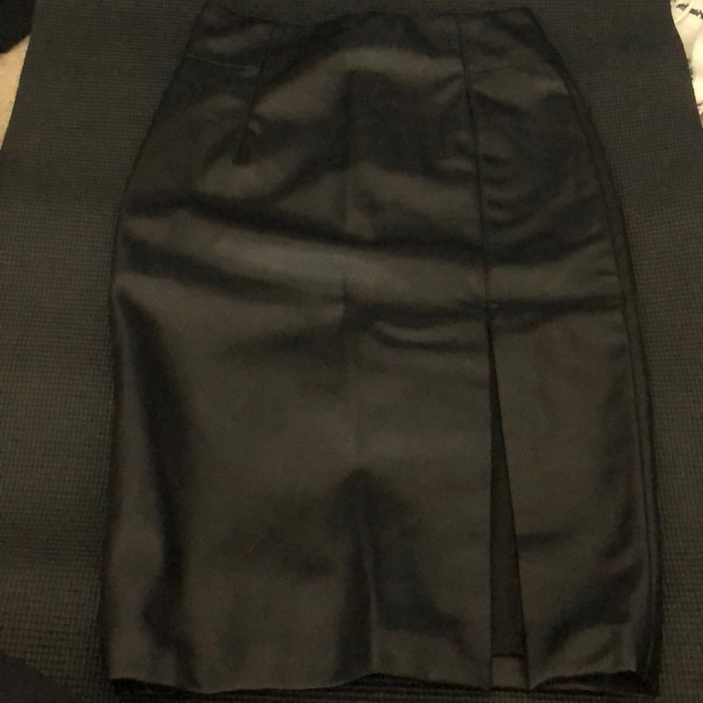 H&M black leather skirt size 2